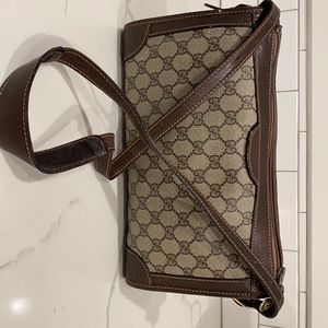 vintage tan gucci shoulder bag